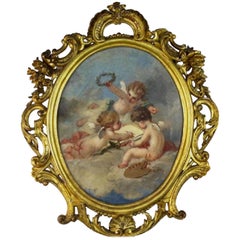 Fine 19th Century Putti Allegory of the Arts, after Francois Boucher