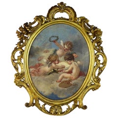 Fine 19th Century Putti Allegory of the Arts, after Francois Boucher
