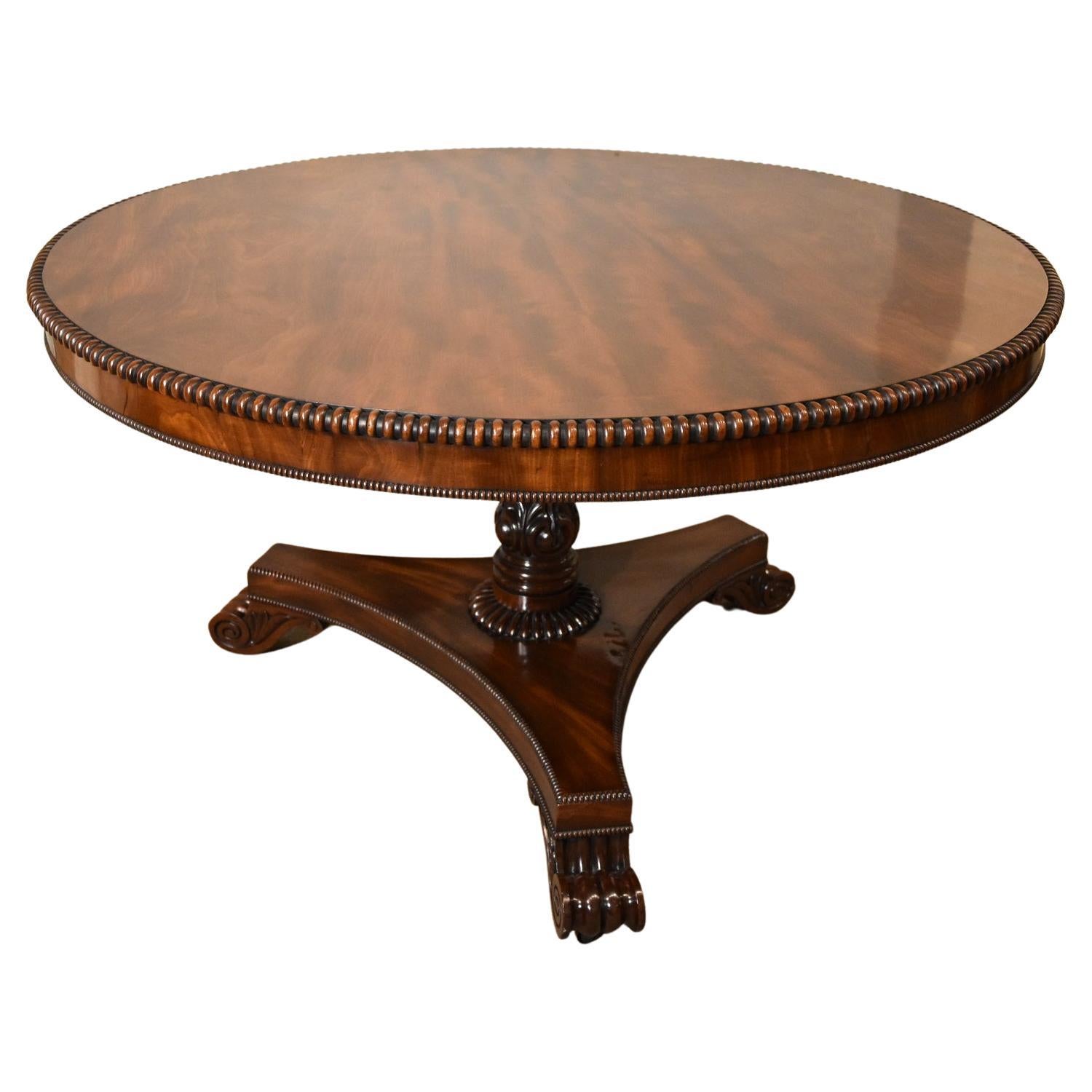 Fine 19th Century Regency Mahogany Circular Centre Table