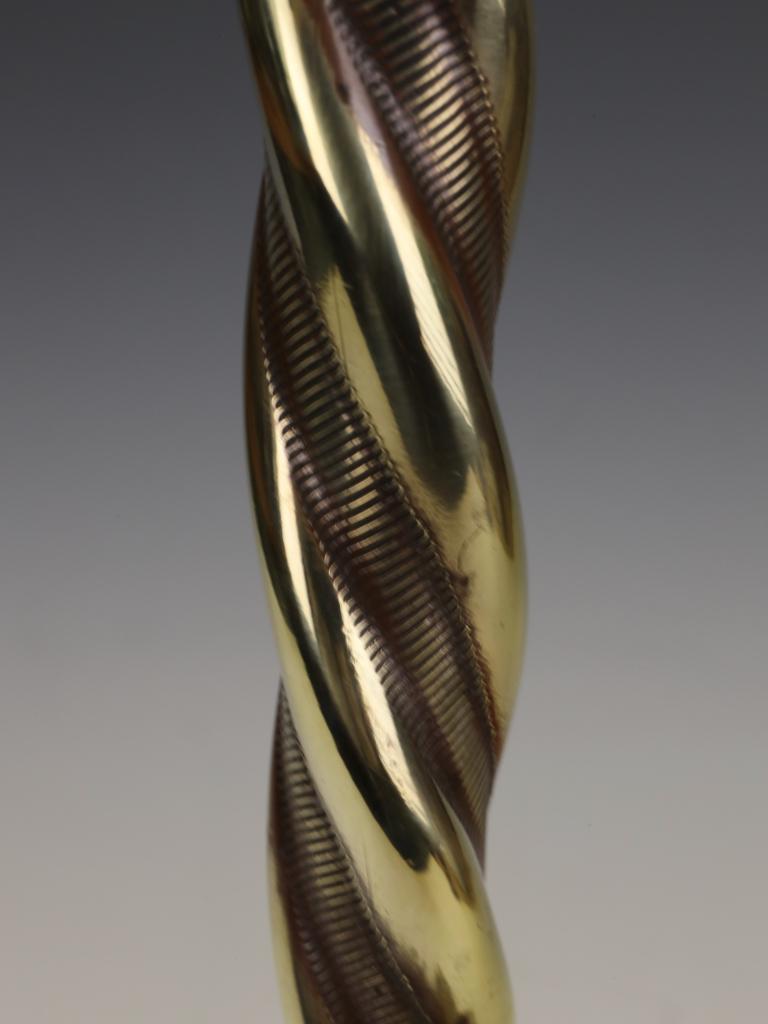 Raffinato bastone o bastone da camino in ottone del XIX secolo in stile Rococò Revival in vendita 7