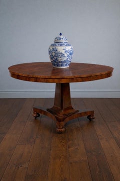 19th Century Rosewood Tilt-Top Center Table, 48" Diameter