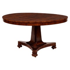 19th Century Rosewood Tilt-Top Center Table, 48" Diameter