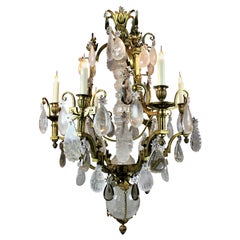 Fine 19th Century Russian Gilt Bronze and Rock Crystal Chandelier