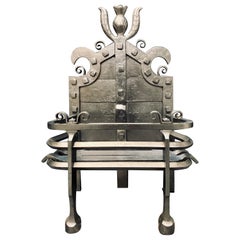 Fine 19th Century Scottish Arts & Crafts Fire Grate in the Lorimer Manner