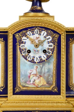 Fine 19th Century Sevres Style Mantel Clock