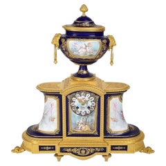 Fine 19th Century Sevres Style Mantel Clock