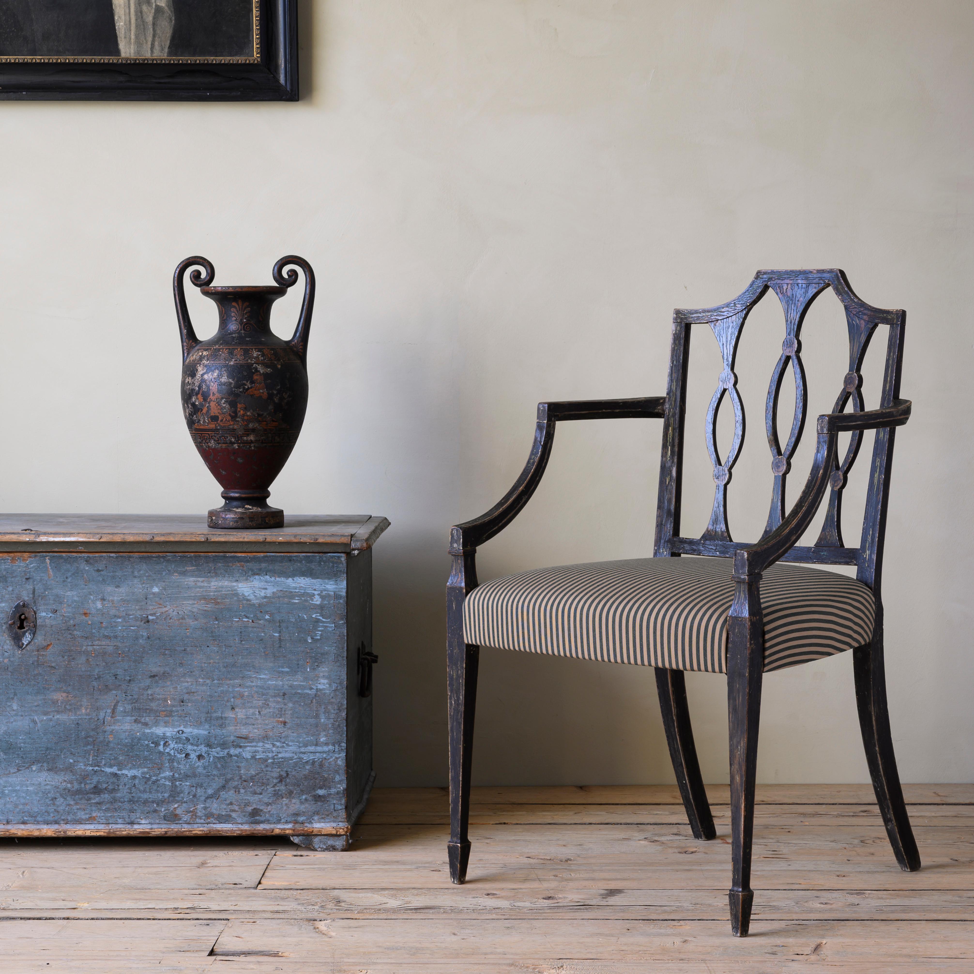 European Fine 19th Century Swedish Early Empire Armchair