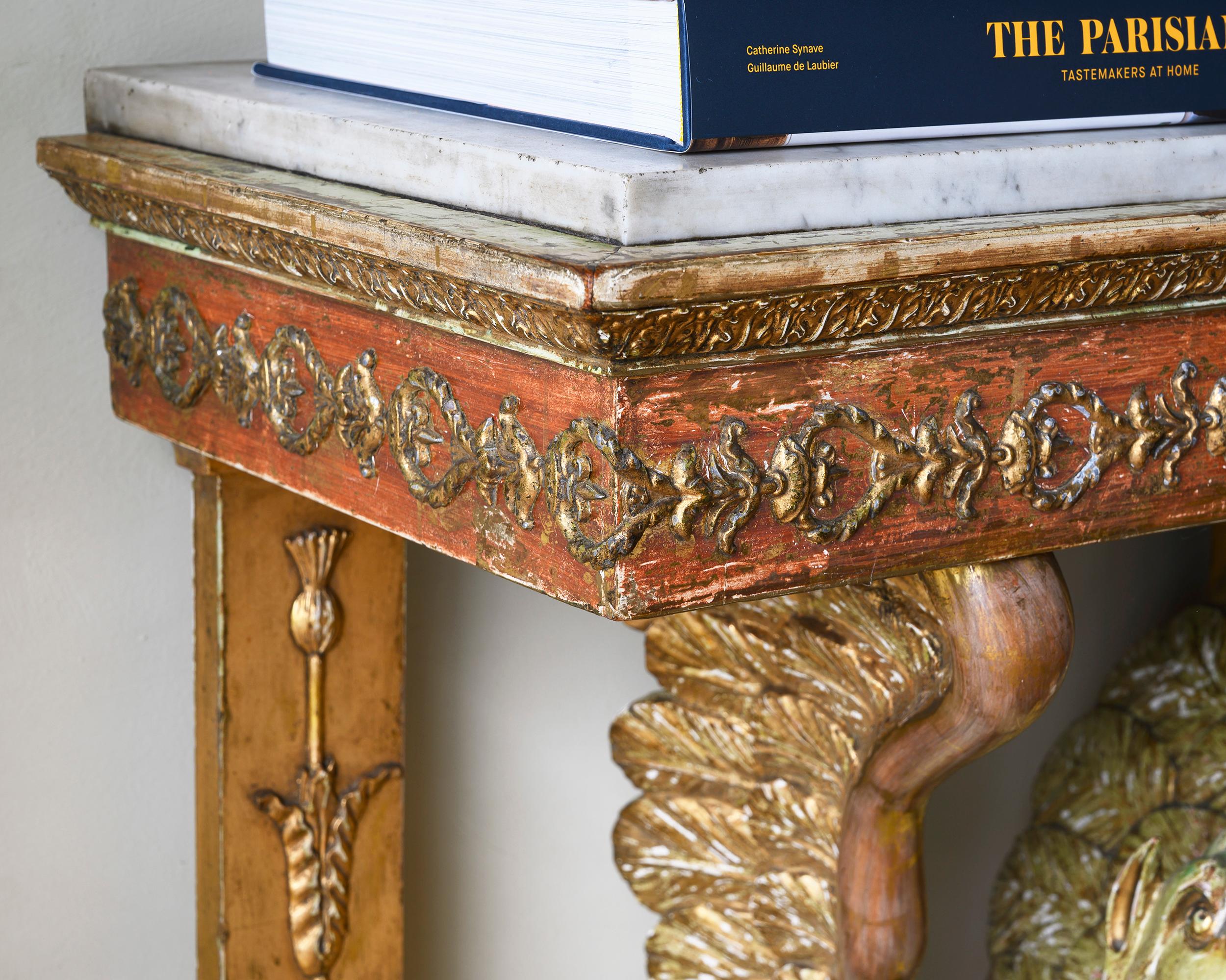 Hand-Crafted Fine 19th Century Swedish Empire Console Table For Sale