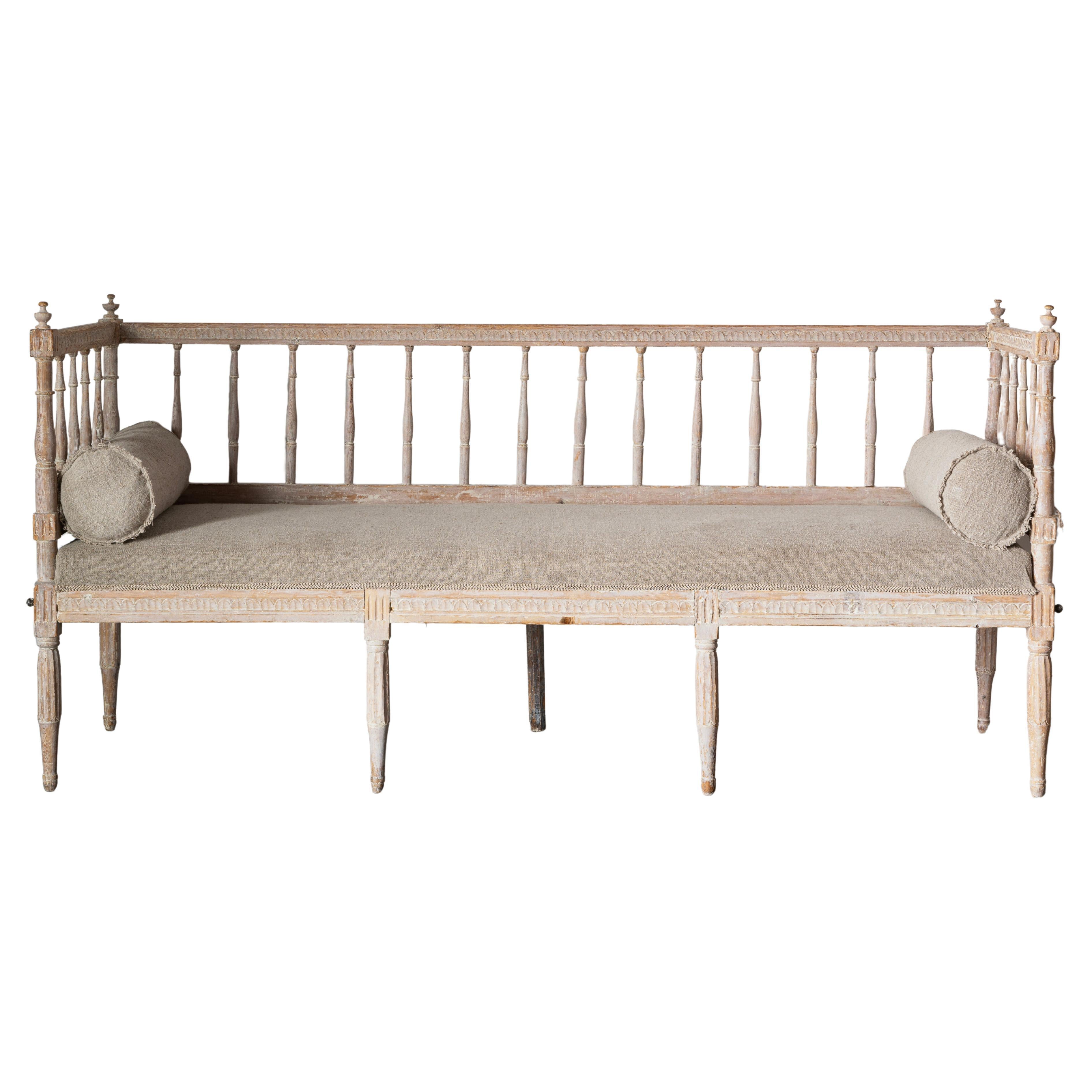 Fine 19th Century Swedish Gustavian Sofa  For Sale
