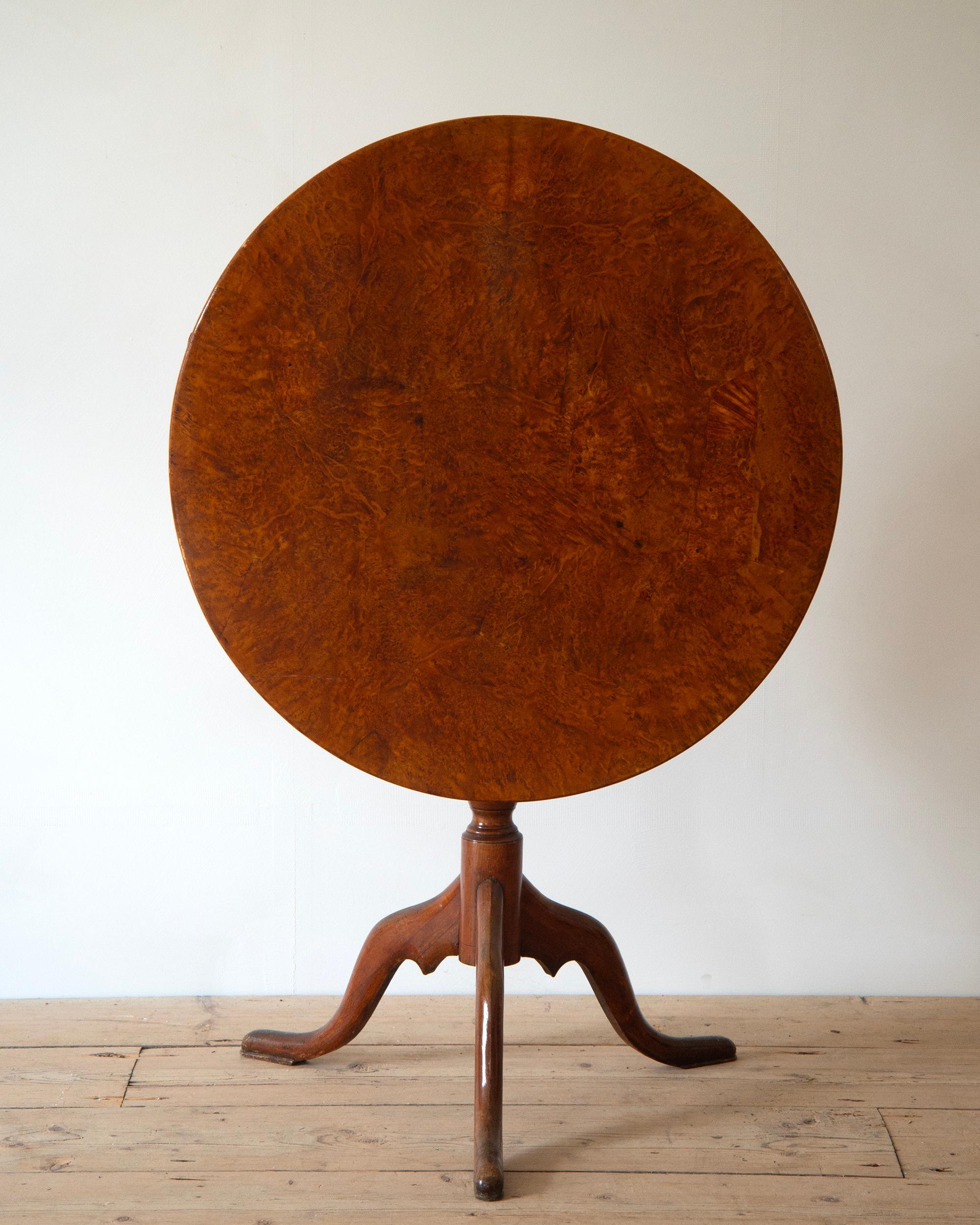 Hand-Crafted Fine 19th Century Swedish Tilt-Top Table For Sale