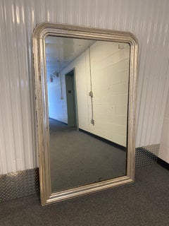 Fine 19th Century Tall French Louis Philippe Silver Gilt Mirror