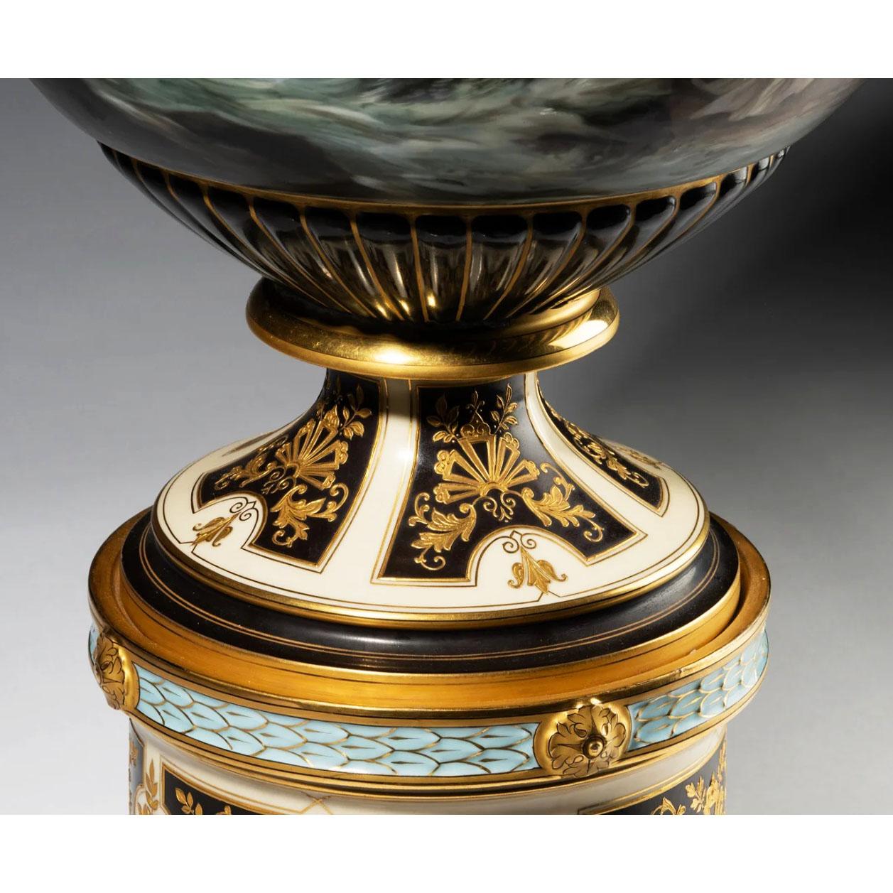 Vase en porcelaine de style viennois du 19ème siècle « Recherche d'amour » par Pirkenhammer  en vente 3