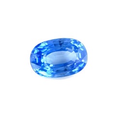 Fine 2.15ct Ceylon Sapphire Vivid Blue Oval Cut Natural 8.7x5.9mm Loose Gem VVS