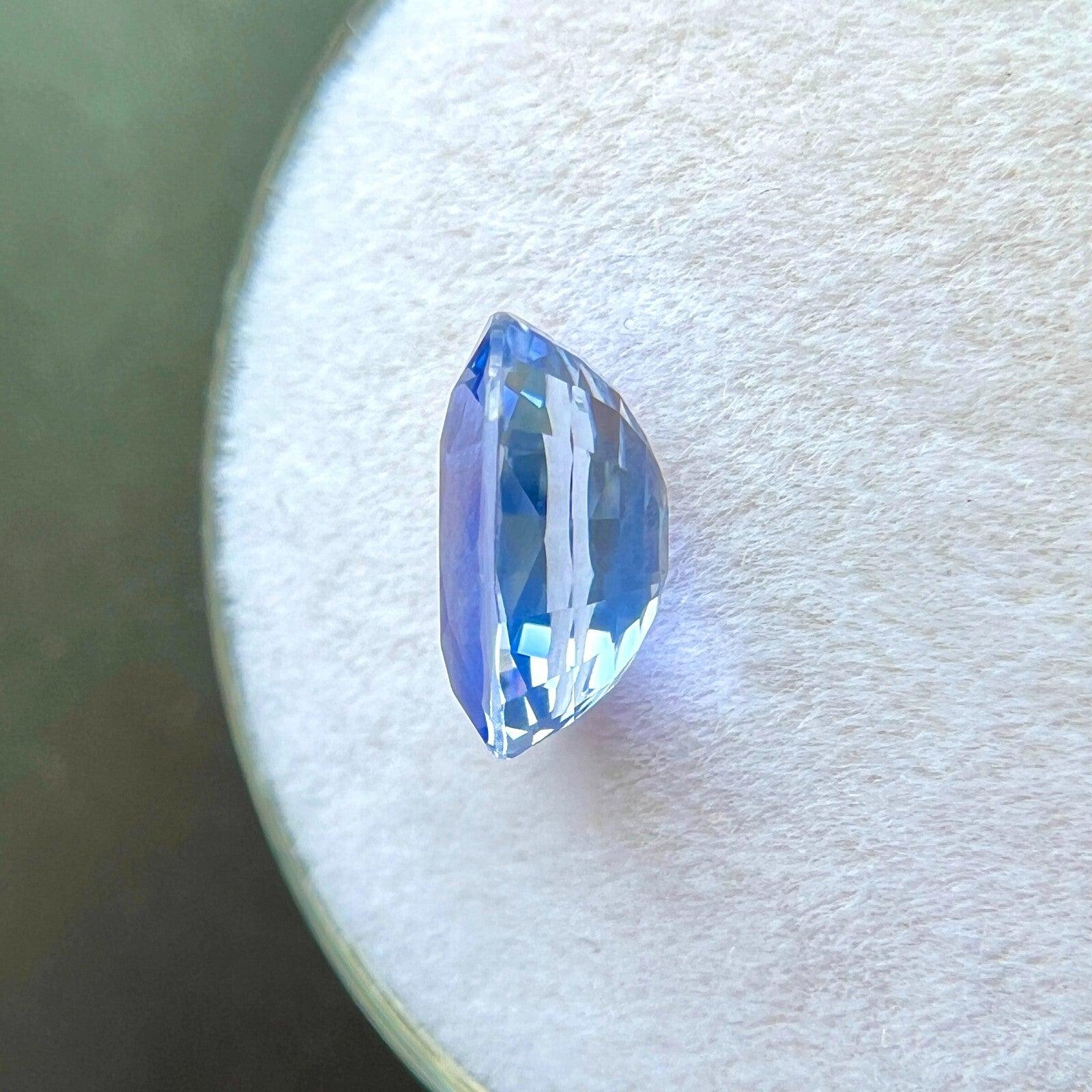 Femenino o masculino Zafiro de Ceilán fino 2,15ct Azul vivo talla oval Natural 8,7x5,9mm Gema suelta VVS en venta