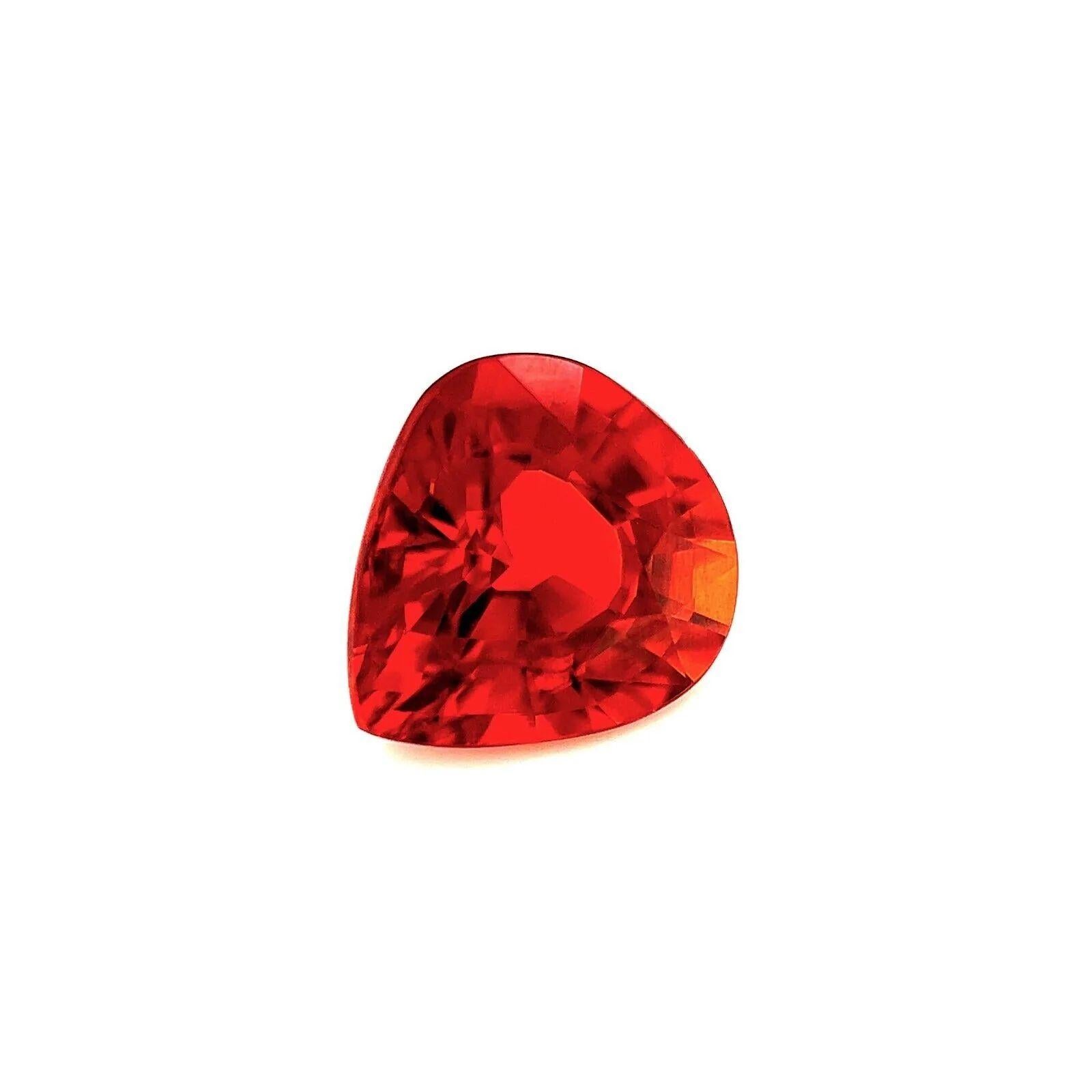 Fine 2.26ct Vivid Orange Red Spessartine Garnet Pear Cut Loose Gem 8x7.5mm

Fine Natural Spessartine Garnet Loose Gem.
2.26 Carat stone with a beautiful reddish orange colour and very good clarity. A clean stone with only some small natural