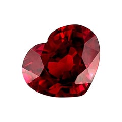 Fine 2.29ct Vivid Reddish Purple Rhodolite Garnet Heart Cut Loose Gem VS