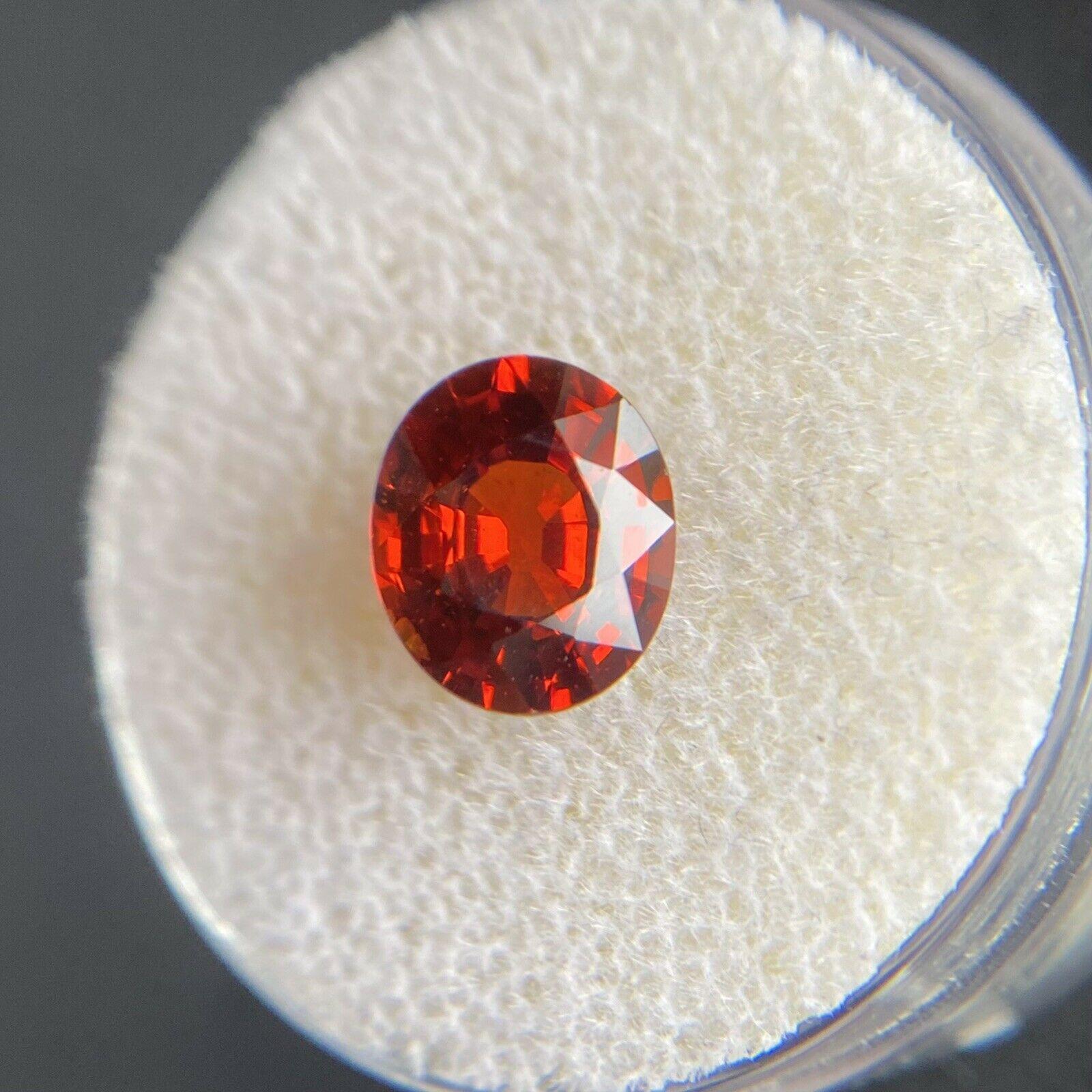 Fine 2.51ct Vivid Orange Red Spessartine Garnet Oval Cut Loose Gem 3