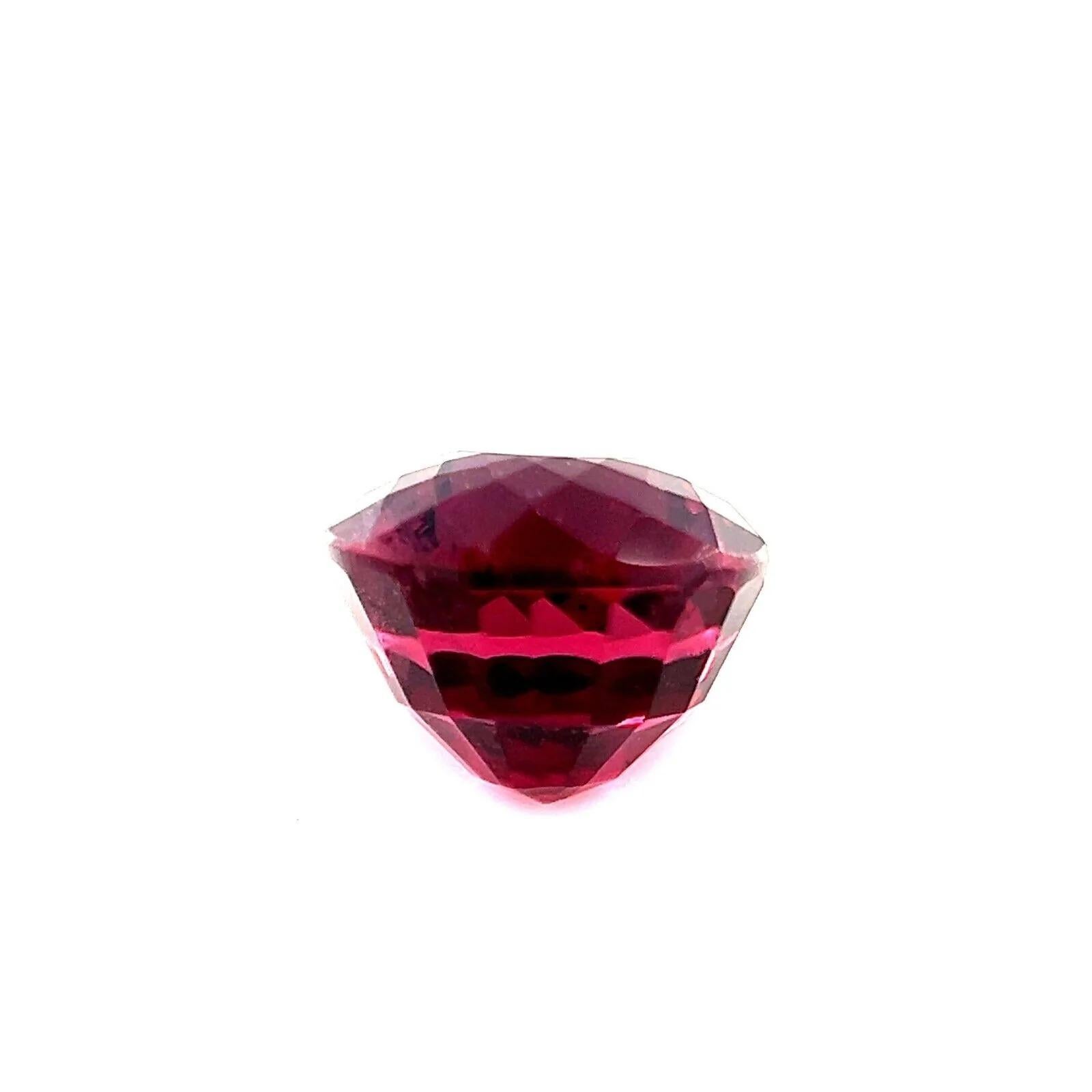 Taille ronde Fine pierre précieuse non sertie de 2,80 carats, grenat rhodolite rose vif et violet, taille ronde en diamants de 7,5 mm en vente