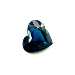 Fine 3.08ct Deep Blue Natural Sapphire Heart Cut Loose Rare Gemstone