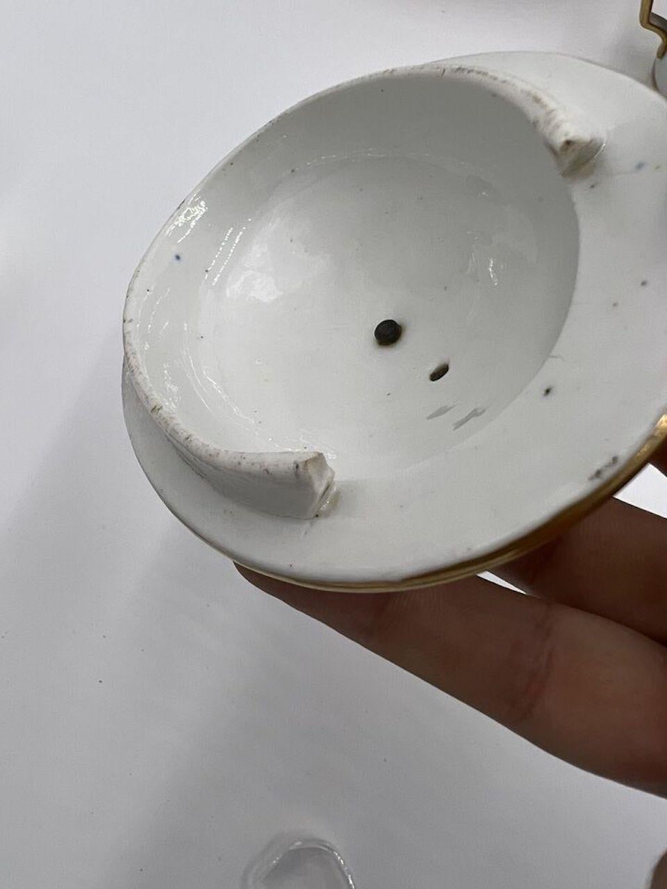 Service à thé personnel en porcelaine Spode rouille et dorée, 4 pièces, C.I.C. 1820 Bon état - En vente à Atlanta, GA