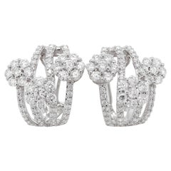 Fine 4.16 Carat Diamond Earrings