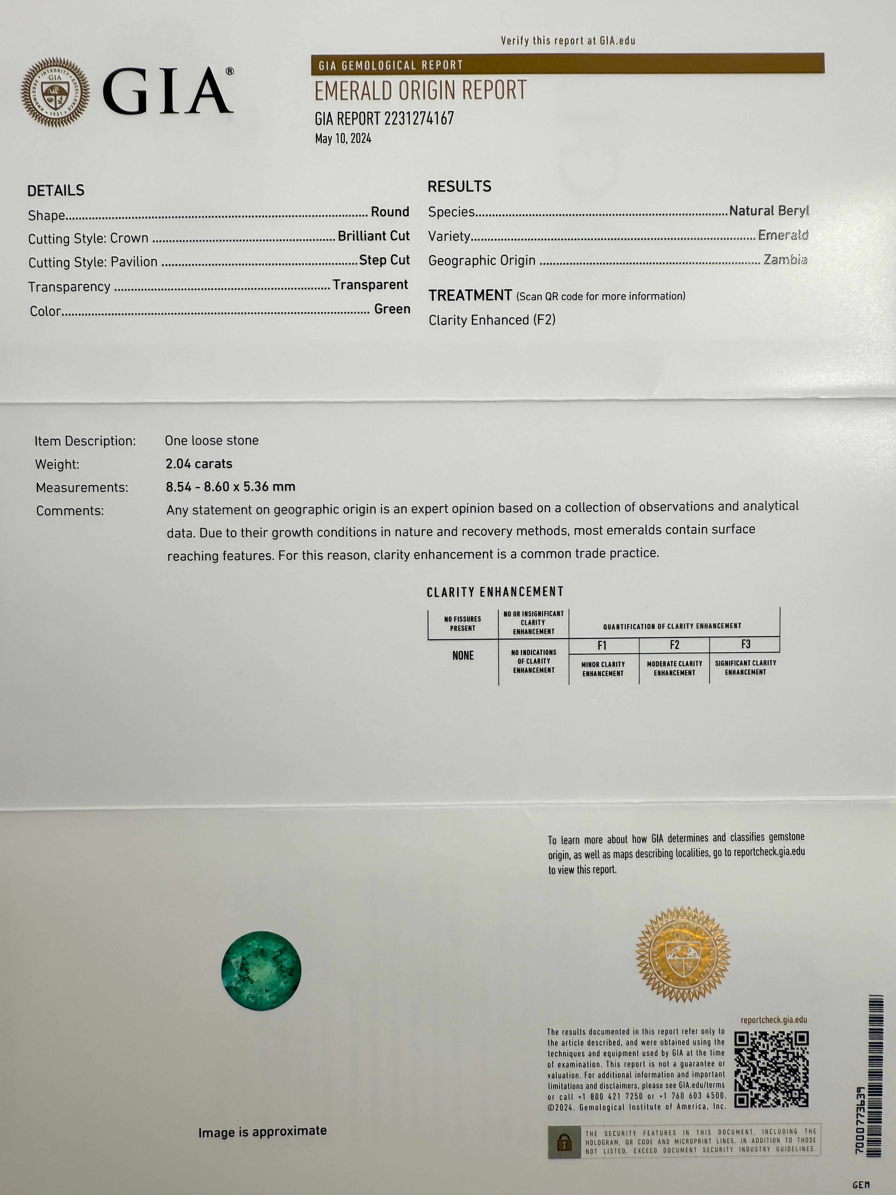 Pregiati orecchini a cerchio in oro con smeraldo verde vivo e diamante da 4,57 carati certificati GIA In condizioni Nuovo in vendita a Birmingham, GB