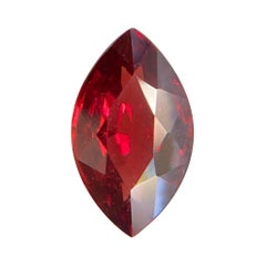 Fine 5.09ct Deep Red Rhodolite Garnet Marquise Cut Gem