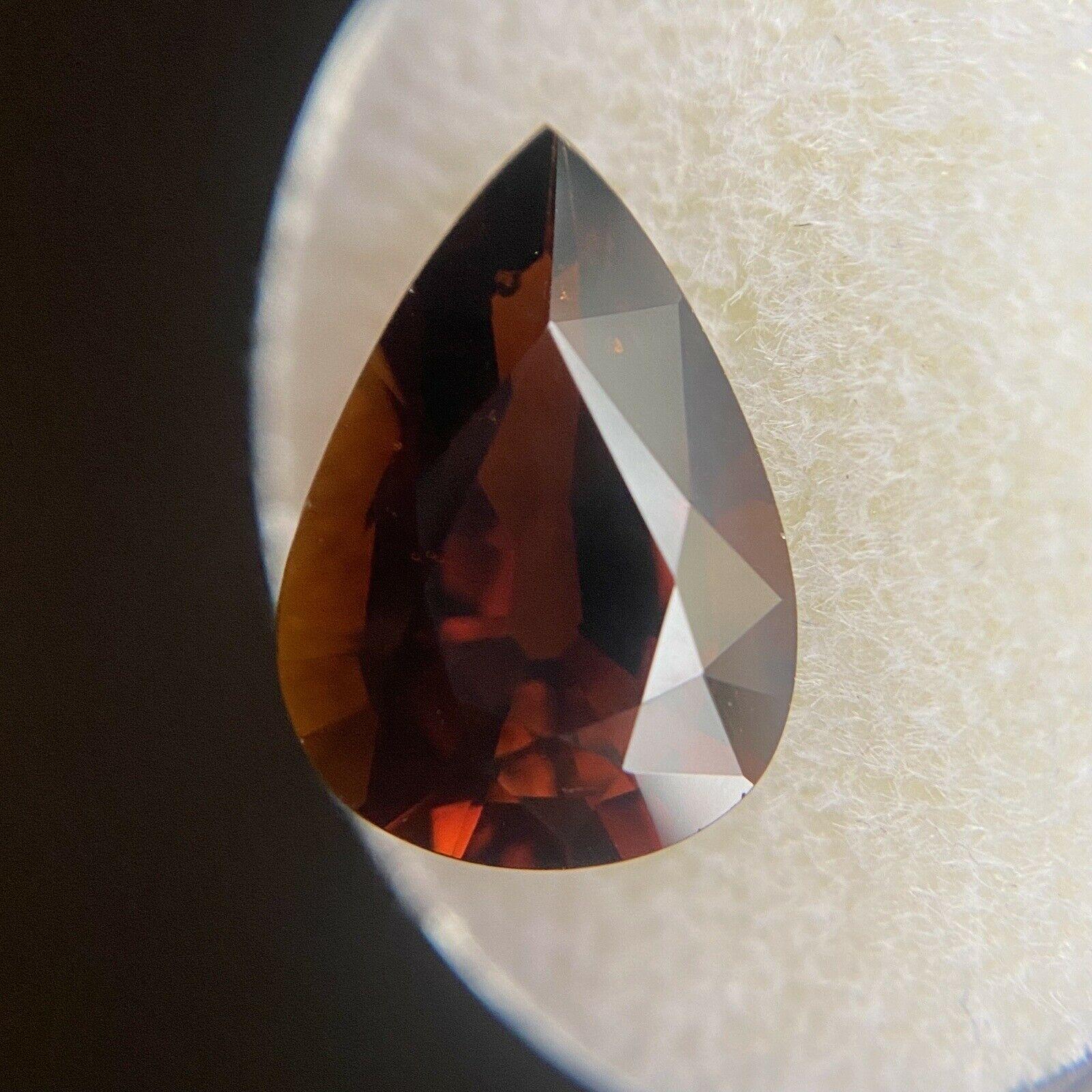 Fine 5.51ct Deep Orange Tourmaline Pear Teardrop Cut Loose Gemstone 15 x 10.5mm

Fine Deep Orange Tourmaline Gemstone. 
5.51 Carat stone with a beautiful deep reddish orange colour and very good clarity. Some small natural inclusions visible when