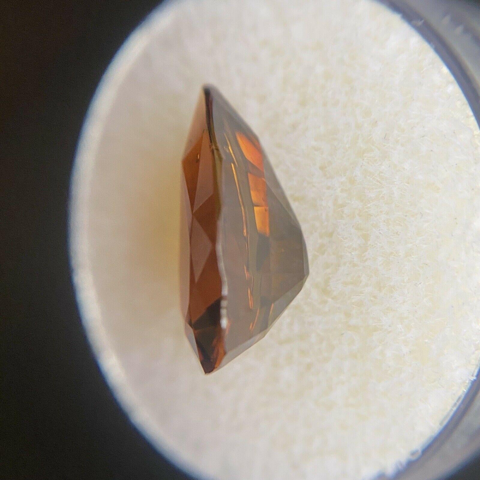 Fine 5.51ct Deep Orange Tourmaline Pear Teardrop Cut Loose Gemstone In New Condition For Sale In Birmingham, GB