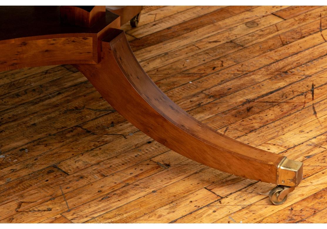Fine 72 RoundBanded Yew Wood Dining/ Center Table en vente 2