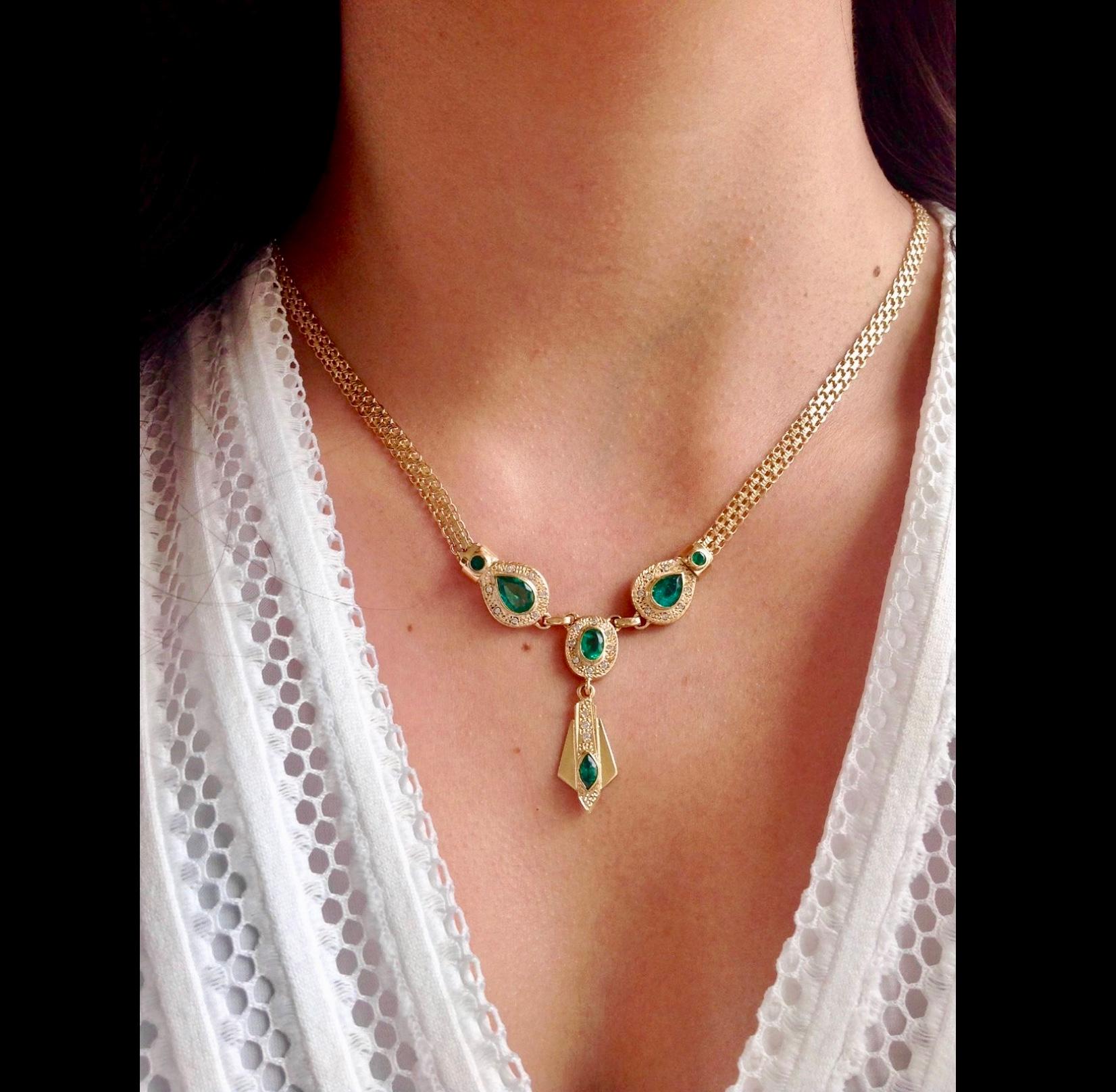 colombian emerald pendant