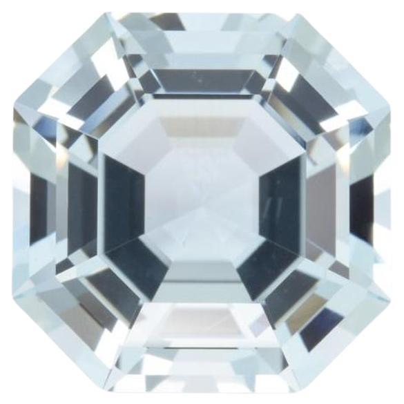 Fein 8,23-Karat Aquamarin Asscher-Schliff GIA lose Edelstein - Merkaba Beverly Hills