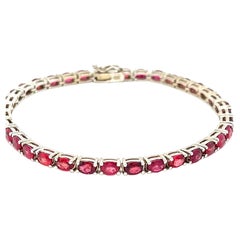 Fine 8.75 carat Ruby Straight-line Bracelet