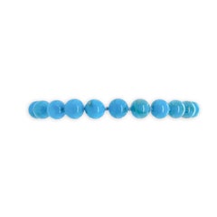 Fine 8mm Ithaca Peak Blue Turquoise Bead Bracelet 7.5" with 14K lobster clasp