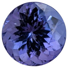 Fine AAA Vivid Blue Tanzanite 2.1 Ct Round Cut 8 mm Natural Loose Gemstone