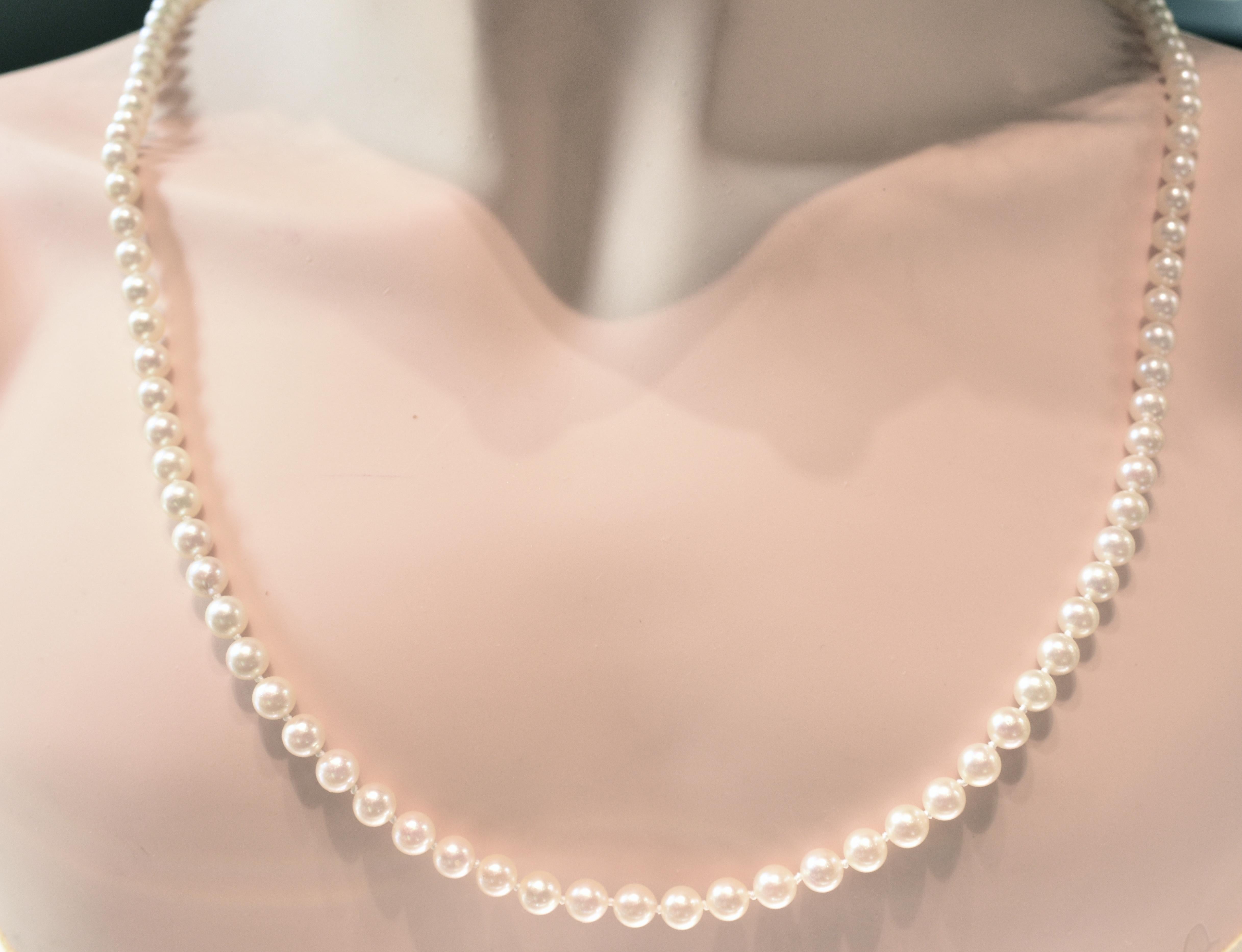 Non taillé Long brin de perles de culture Akoya fines