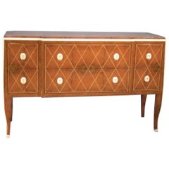 Fine Amboyna and Faux-Ivory Commode