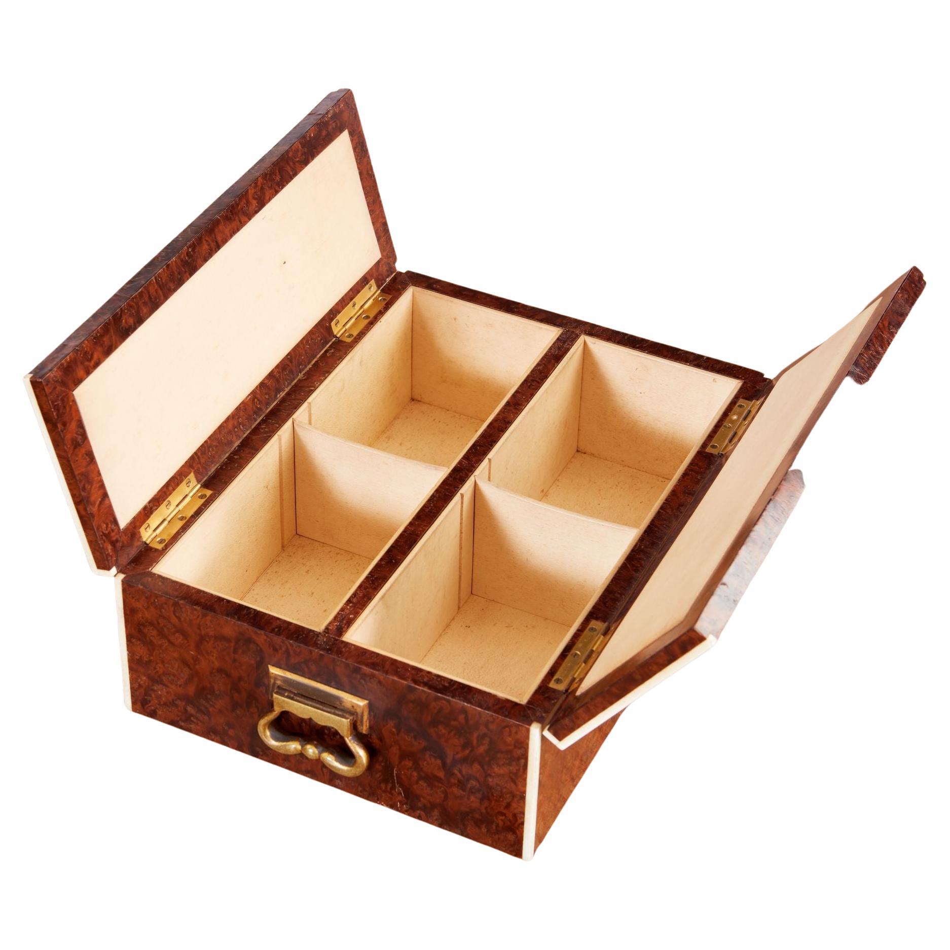 Fine Amboyna Burl Humidor by Callow of Mount Street For Sale