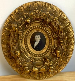 Fine American 18th Century Portrait Miniature of a Gentleman
