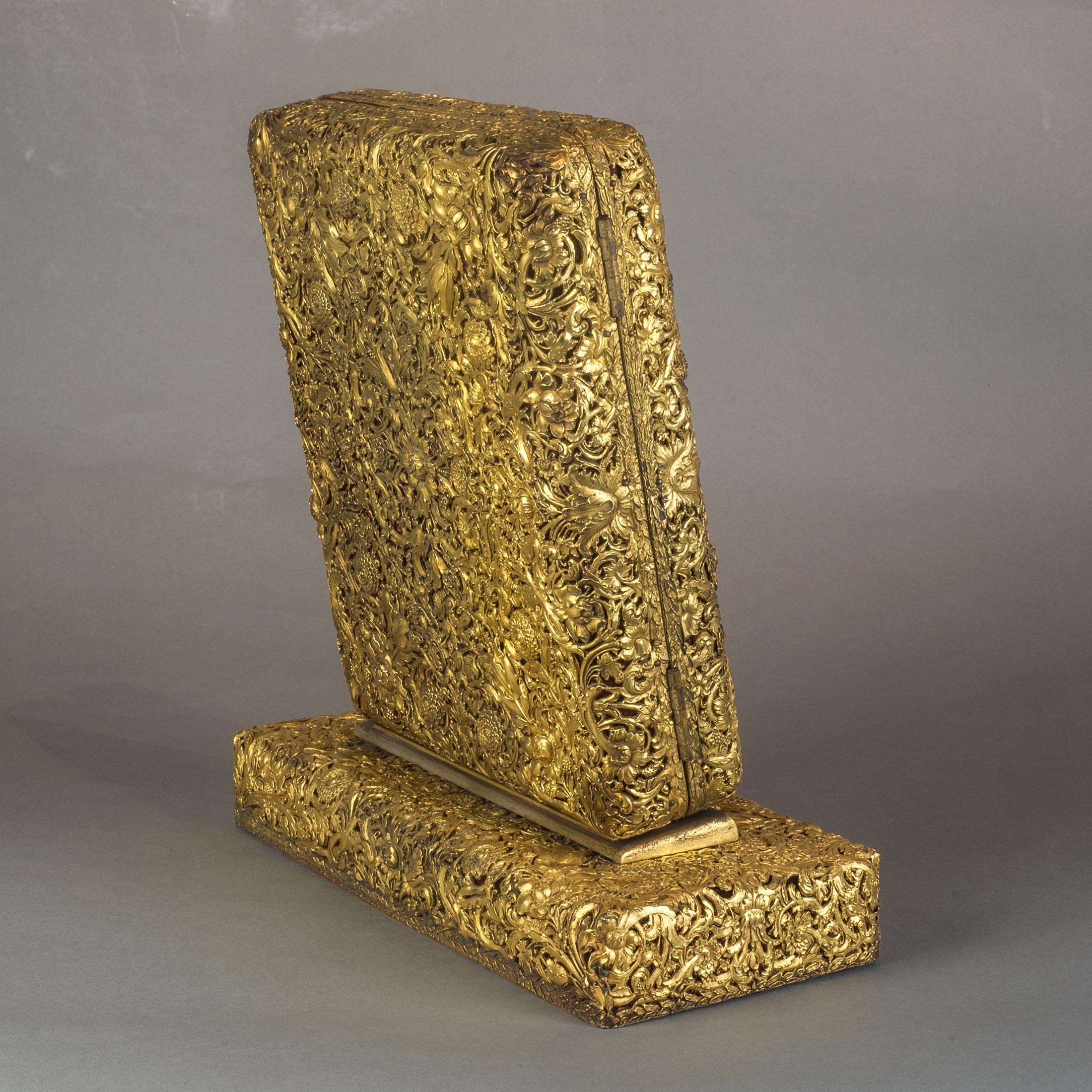 Fine American Gilt Bronze Standing Clock by Edward F. Caldwell & Co. In Good Condition For Sale In New York, NY