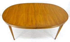 Fine American Mid Century Oval Fruitwood Dining Table w/ 2x16" Leaves MINT!