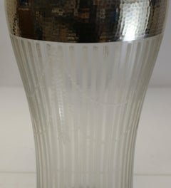 Fine American Sterling Silver Overlay Cut Glass Vase, circa 1900