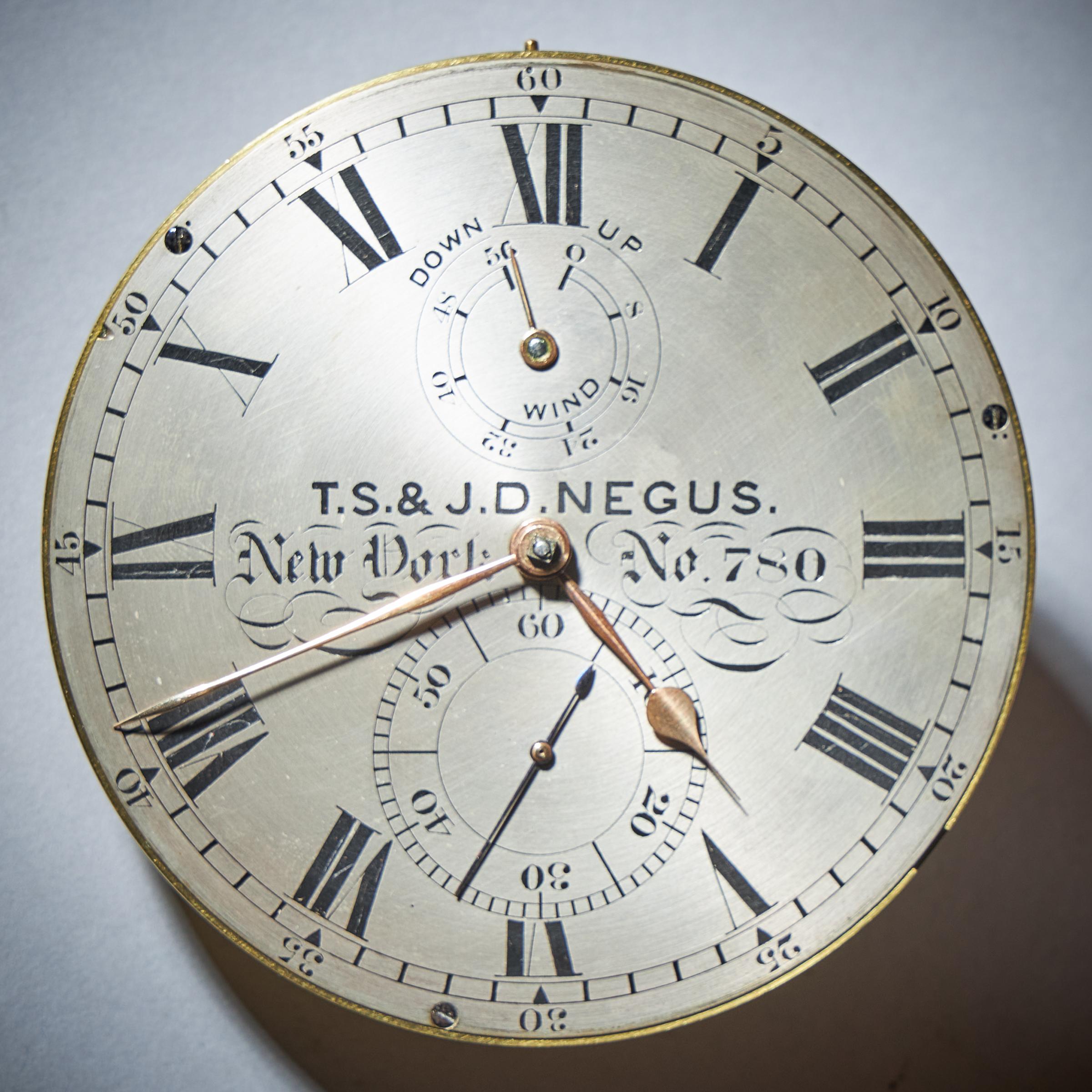19th Century Fine American Two Day Marine Chronometer, Signed T. S & J. D Negus New York