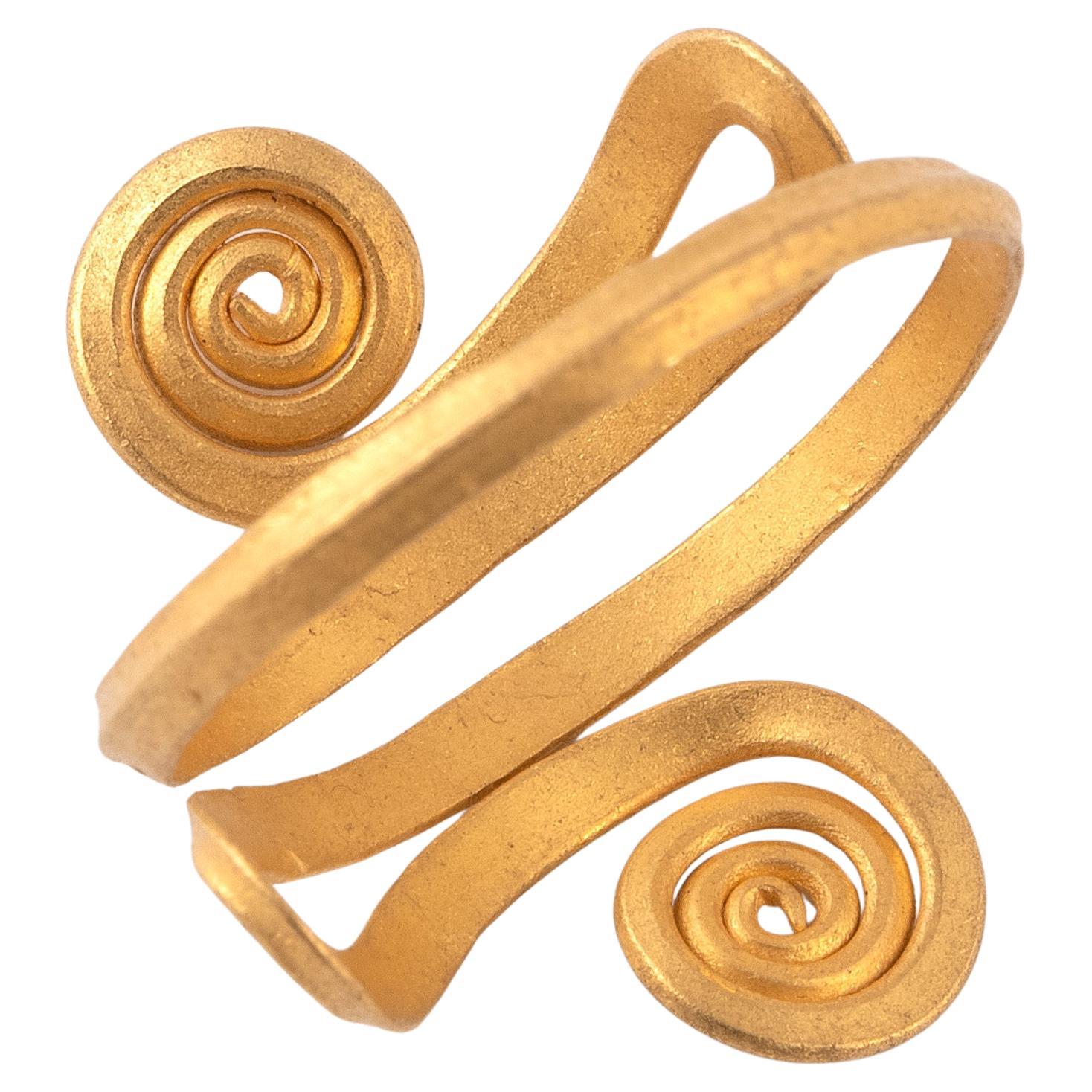 Greco classico Raffinato anello greco antico a spirale in oro 22kt del IV/V secolo a.C. in vendita