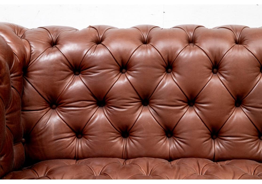 Fine And Classic Tufted Leather Chesterfield Sofa For Sale 6