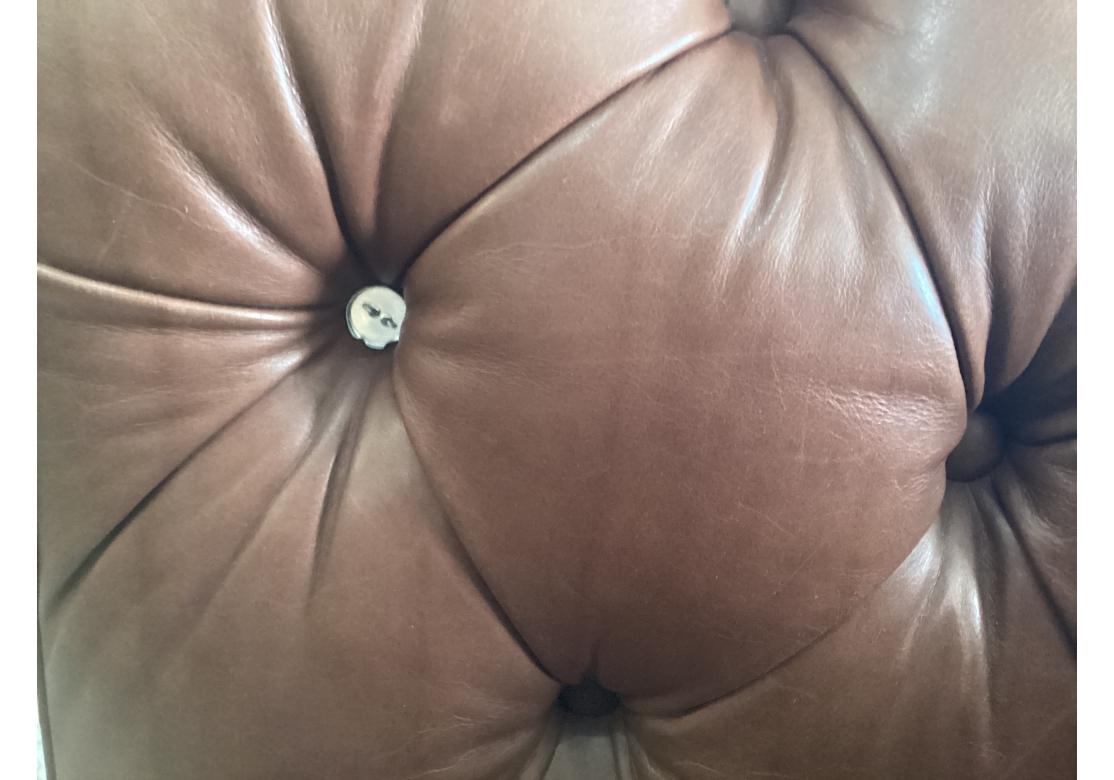 Fine And Classic Tufted Leather Chesterfield Sofa For Sale 10