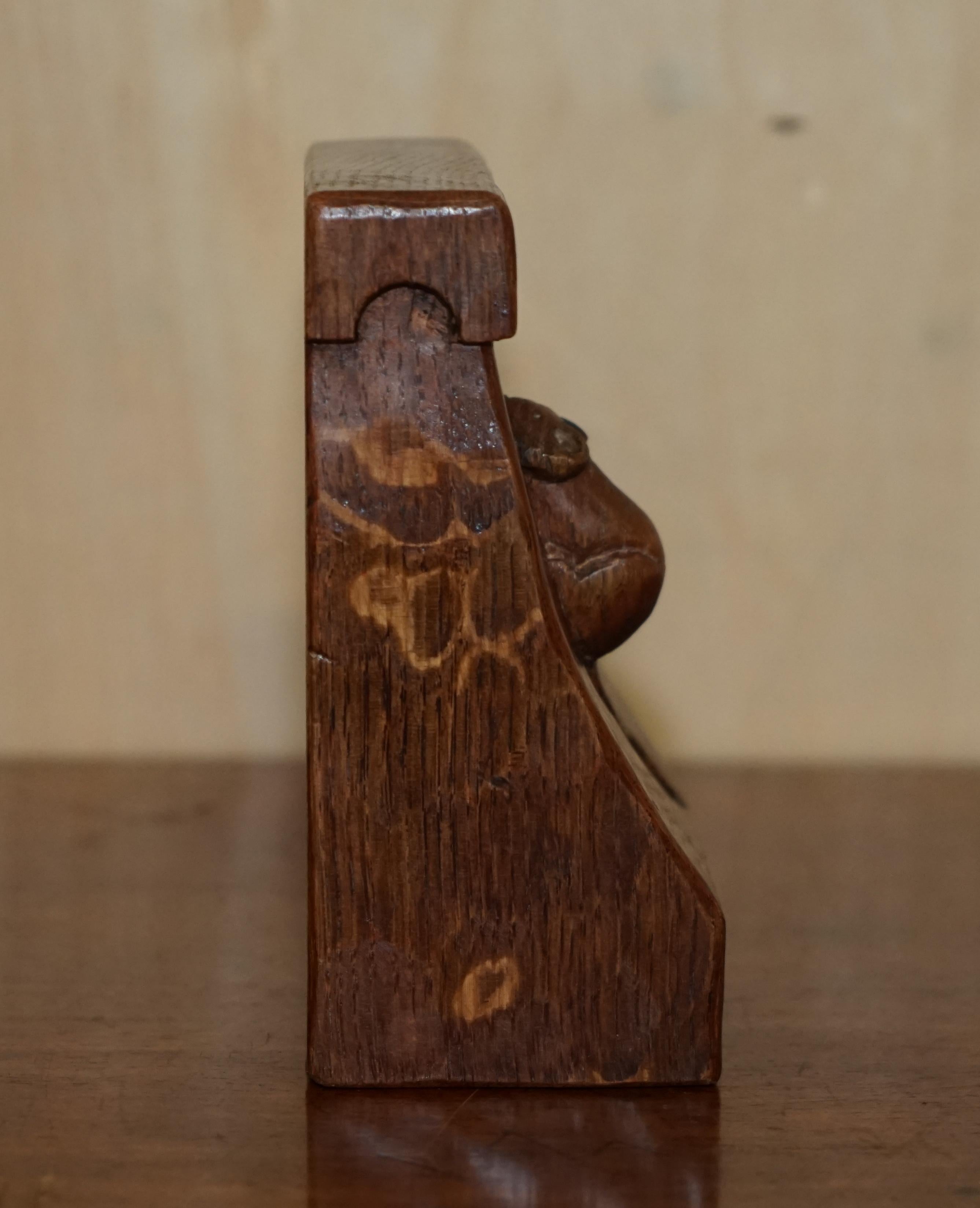 Fine and Collectable 1930s Pair of Robert Mouseman Thompson Bookends Must See! 3