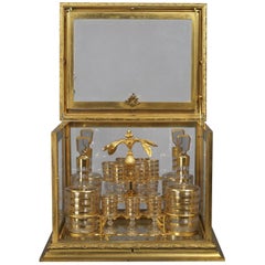Fine and Decorative Gilt-Bronze and Cut-Glass Decanter Set, circa 1890