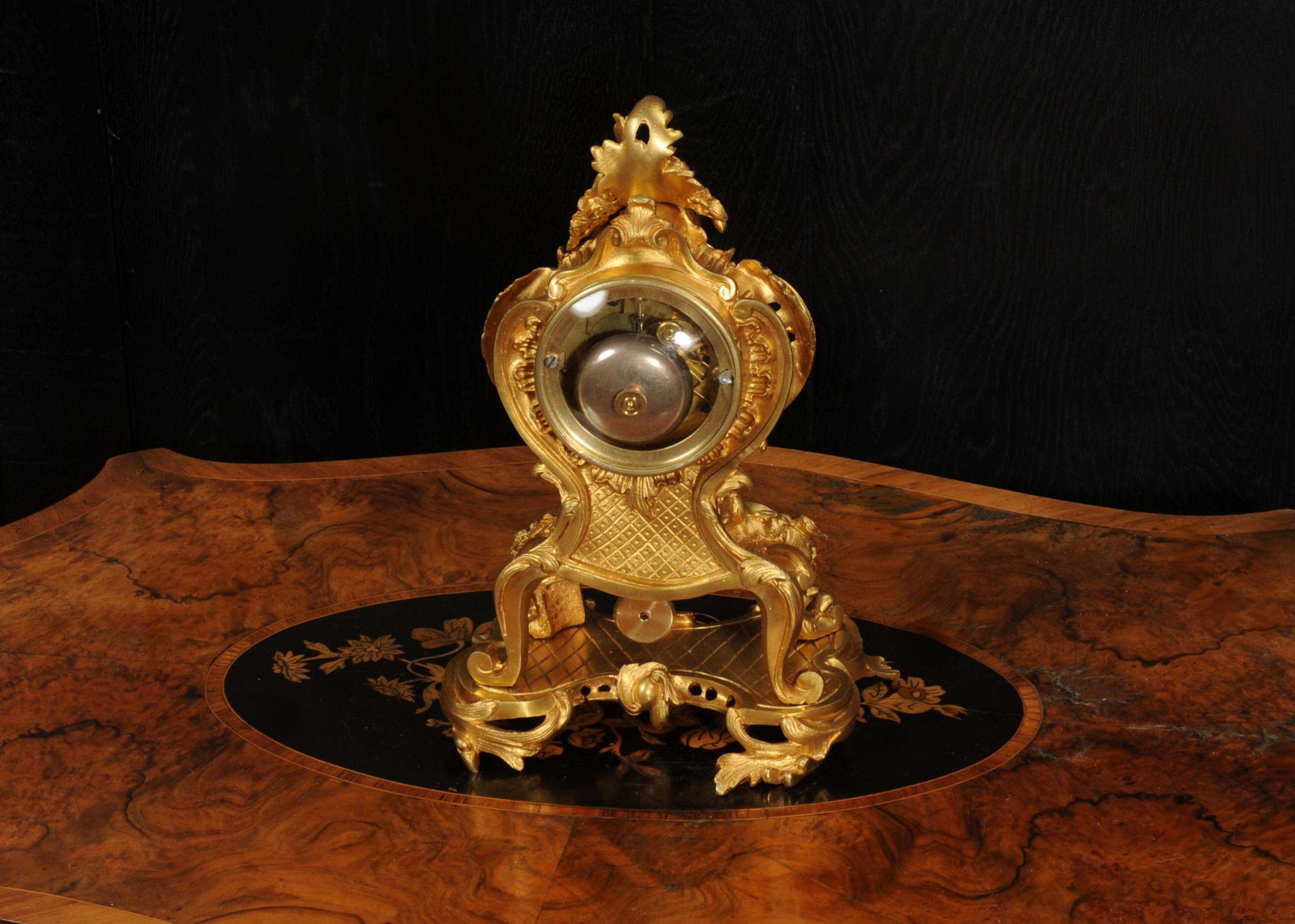 Fine and Early Ormolu Antique French Rococo Clock 7