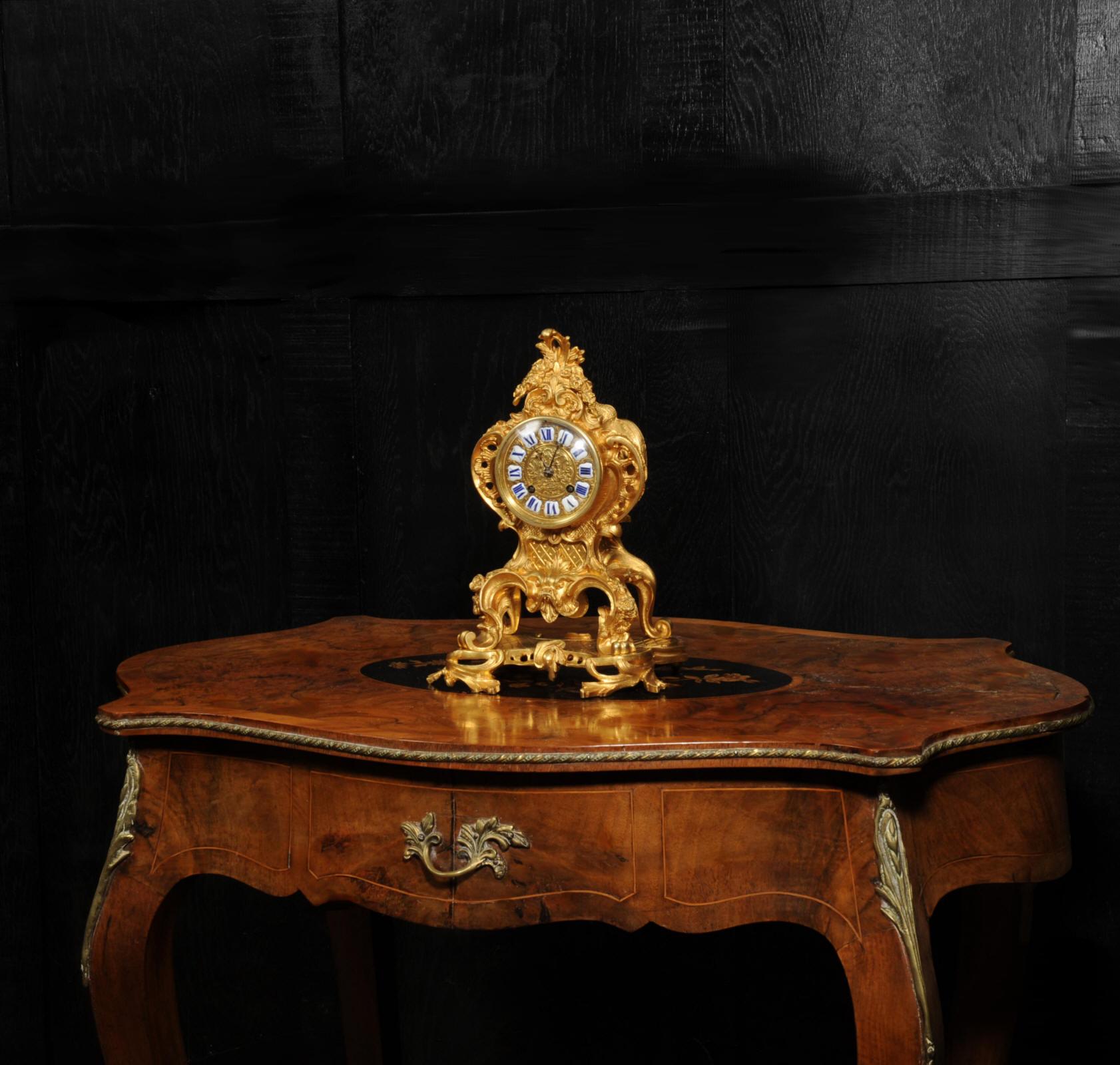 19th Century Fine and Early Ormolu Antique French Rococo Clock